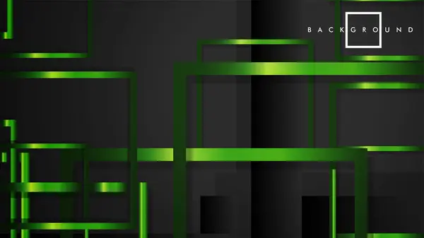 Vector Modern Abstract Squares Backgrounds. с черно-зеленым градиентом цвета металла. eps 10 шаблон — стоковый вектор