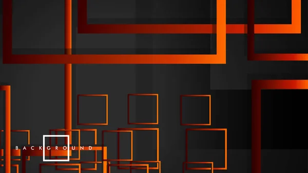 矢量现代抽象广场背景。黑色红色橙色渐变。eps 10 模板 — 图库矢量图片