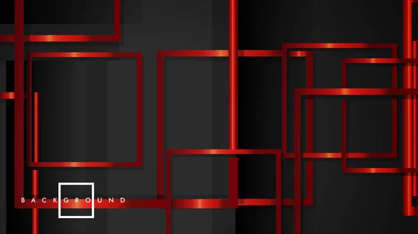 Vector modernos cuadrados abstractos fondos. con un gradiente de color de metal negro y rojo. eps 10 plantilla — Archivo Imágenes Vectoriales