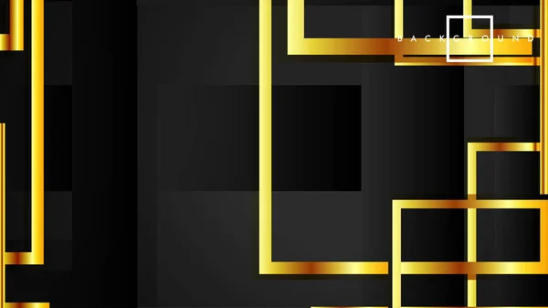Vector modernos cuadrados abstractos fondos. con un gradiente de color negro y dorado. eps 10 plantilla — Archivo Imágenes Vectoriales