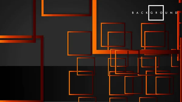 Vector Modern Abstract Squares Fundos. com um gradiente laranja vermelho preto. modelo eps 10 — Vetor de Stock