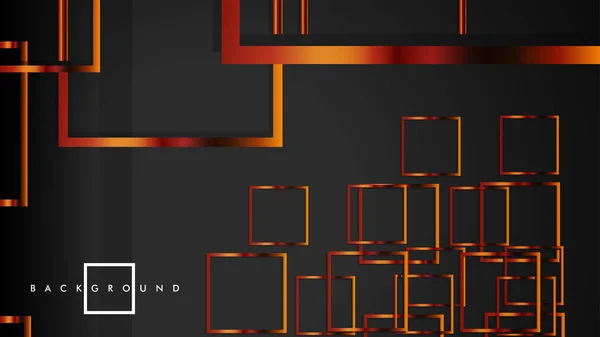 Vektor moderne abstrakte Quadrate Hintergründe. mit einem Farbverlauf aus Schwarz und Metall. Vorlage Folge 10 — Stockvektor