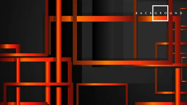 Vector Modern Abstract Squares Fundos. com um gradiente laranja preto. modelo eps 10 — Vetor de Stock