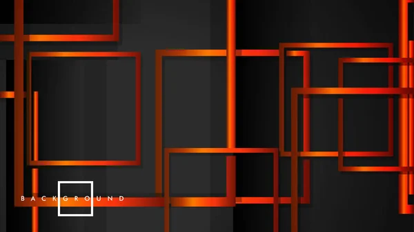 Vector Modern Abstract Squares Fundos. com um gradiente laranja preto. modelo eps 10 — Vetor de Stock