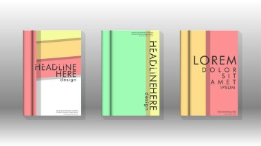 Kapak kitabı kavramı soyut geometrik arka plan renk ve şekillerin bir kombinasyonu ile