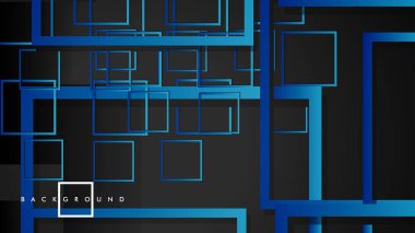 Vektör Modern Soyut Kareler Arka Planlar . siyah yeşil degrade ile. eps 10 şablonu