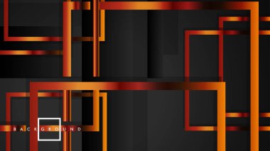 Vektör Modern Soyut Kareler Arka Planlar . siyah ve metal renk degradesi ile. eps 10 şablonu