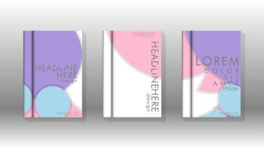 Kurumsal iş yıllık rapor kitap kapağı broşür el ilanı posteri için soyut düşük daire şekil arka plan. Eps10 vektör şablonu