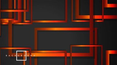 Vektör Modern Soyut Kareler Arka Planlar . siyah turuncu degrade ile. eps 10 şablonu