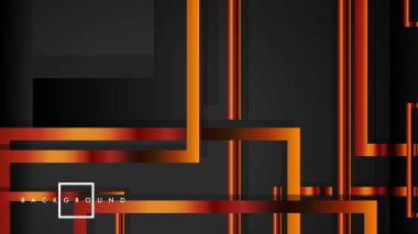 Vektör Modern Soyut Kareler Arka Planlar . siyah ve metal renk degradesi ile. eps 10 şablonu