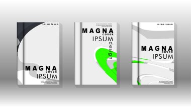 Arka kapak sıvı elemanları ile. Tasarım kavramı kitap. Fütüristik iş düzeni. Dijital poster şablonu. Tasarlamak vektör - eps10