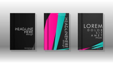 Geometrik tasarım arka planlı kapak kitabı