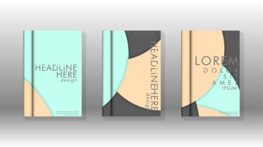 Kurumsal iş yıllık rapor kitap kapağı broşür el ilanı posteri için soyut düşük daire şekil arka plan. Eps10 vektör şablonu