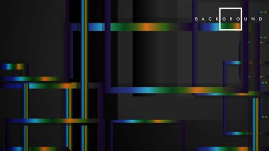 Modern Soyut Vektör Kutusu Arka Plan. renkli degrade şeritler ile. eps 10 şablonu