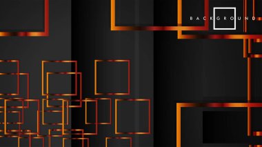 Vektör Modern Soyut Kareler Arka Planlar . siyah ve metal renk degradesi ile. eps 10 şablonu