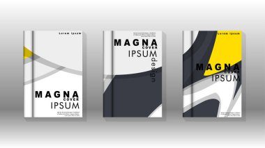 Arka kapak sıvı elemanları ile. Tasarım kavramı kitap. Fütüristik iş düzeni. Dijital poster şablonu. Tasarlamak vektör - eps10