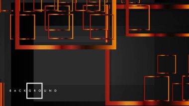 Vektör Modern Soyut Kareler Arka Planlar . siyah ve metal renk degradesi ile. eps 10 şablonu