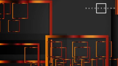 Vektör Modern Soyut Kareler Arka Planlar . siyah ve metal renk degradesi ile. eps 10 şablonu