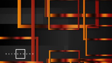 Vektör Modern Soyut Kareler Arka Planlar . siyah ve metal renk degradesi ile. eps 10 şablonu