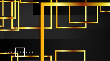 Vektör Modern Soyut Kareler Arka Planlar . siyah ve altın renk degradesi ile. eps 10 şablonu