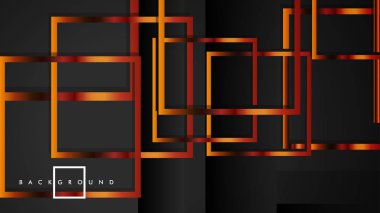 Vektör Modern Soyut Kareler Arka Planlar . siyah ve metal renk degradesi ile. eps 10 şablonu