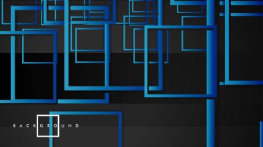 Vektör Modern Soyut Kareler Arka Planlar . siyah yeşil degrade ile. eps 10 şablonu