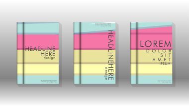 Kapak kitabı kavramı soyut geometrik arka plan renk ve şekillerin bir kombinasyonu ile