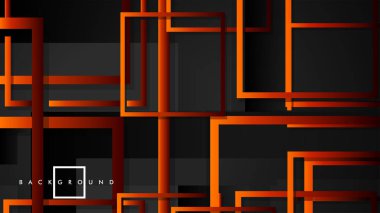 Vektör Modern Soyut Kareler Arka Planlar . siyah kırmızı turuncu degrade ile. eps 10 şablonu