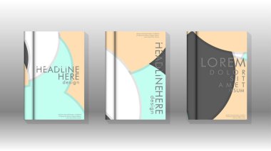 Kurumsal iş yıllık rapor kitap kapağı broşür el ilanı posteri için soyut düşük daire şekil arka plan. Eps10 vektör şablonu