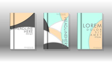 Kurumsal iş yıllık rapor kitap kapağı broşür el ilanı posteri için soyut düşük daire şekil arka plan. Eps10 vektör şablonu