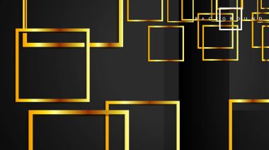 Vektör Modern Soyut Kareler Arka Planlar . siyah ve altın renk degradesi ile. eps 10 şablonu