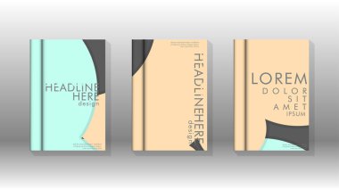 Kurumsal iş yıllık rapor kitap kapağı broşür el ilanı posteri için soyut düşük daire şekil arka plan. Eps10 vektör şablonu