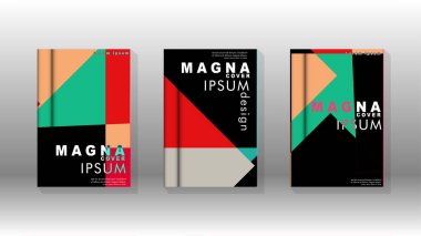 Soyut kitap kapağı düzeninin arka planı. Broşürler, dergiler, vektör şablonları vb. için. Modern tasarımlar Eps 10'da geometrik desenler oluşturur