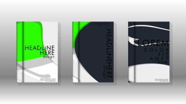 Arka kapak sıvı elemanları ile. Tasarım kavramı kitap. Fütüristik iş düzeni. Dijital poster şablonu. Tasarlamak vektör - eps10