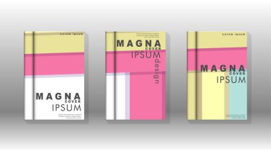 Kapak kitabı kavramı soyut geometrik arka plan renk ve şekillerin bir kombinasyonu ile