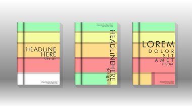 Kapak kitabı kavramı soyut geometrik arka plan renk ve şekillerin bir kombinasyonu ile