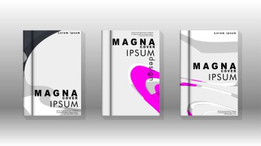 Arka kapak sıvı elemanları ile. Tasarım kavramı kitap. Fütüristik iş düzeni. Dijital poster şablonu. Tasarlamak vektör - eps10