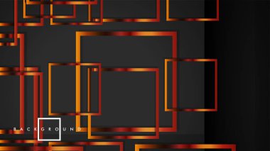 Vektör Modern Soyut Kareler Arka Planlar . siyah ve metal renk degradesi ile. eps 10 şablonu