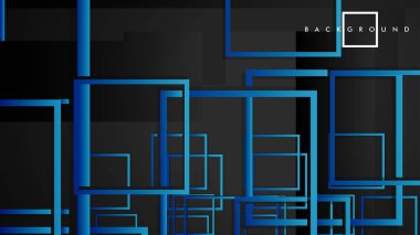 Vektör Modern Soyut Kareler Arka Planlar . siyah yeşil degrade ile. eps 10 şablonu