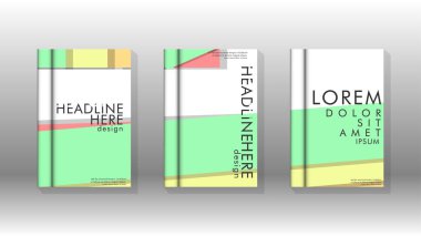 Kapak kitabı kavramı soyut geometrik arka plan renk ve şekillerin bir kombinasyonu ile