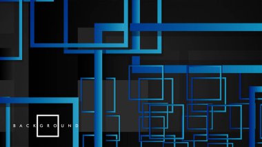 Vektör Modern Soyut Kareler Arka Planlar . siyah yeşil degrade ile. eps 10 şablonu