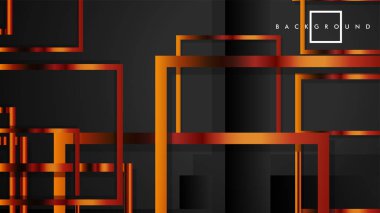 Vektör Modern Soyut Kareler Arka Planlar . siyah ve metal renk degradesi ile. eps 10 şablonu