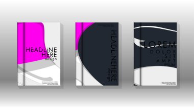 Arka kapak sıvı elemanları ile. Tasarım kavramı kitap. Fütüristik iş düzeni. Dijital poster şablonu. Tasarlamak vektör - eps10