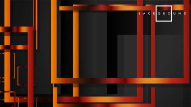 Vektör Modern Soyut Kareler Arka Planlar . siyah ve metal renk degradesi ile. eps 10 şablonu