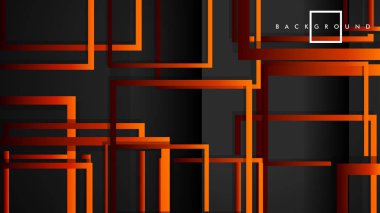 Vektör Modern Soyut Kareler Arka Planlar . siyah kırmızı turuncu degrade ile. eps 10 şablonu