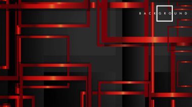 Vektör Modern Soyut Kareler Arka Planlar . siyah ve kırmızı metal renk degradesi ile. eps 10 şablonu