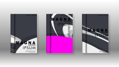 Arka kapak sıvı elemanları ile. Tasarım kavramı kitap. Fütüristik iş düzeni. Dijital poster şablonu. Tasarlamak vektör - eps10