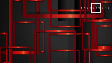 Vektör Modern Soyut Kareler Arka Planlar . siyah ve kırmızı metal renk degradesi ile. eps 10 şablonu