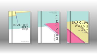 Kapak kitabı kavramı soyut geometrik arka plan renk ve şekillerin bir kombinasyonu ile