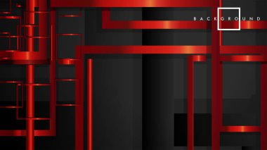 Vektör Modern Soyut Kareler Arka Planlar . siyah ve kırmızı metal renk degradesi ile. eps 10 şablonu